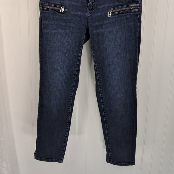 VICTORIA'S SECRET Zip Detail Ankle Crop Jeans Sz 8 - Picture 7 of 13